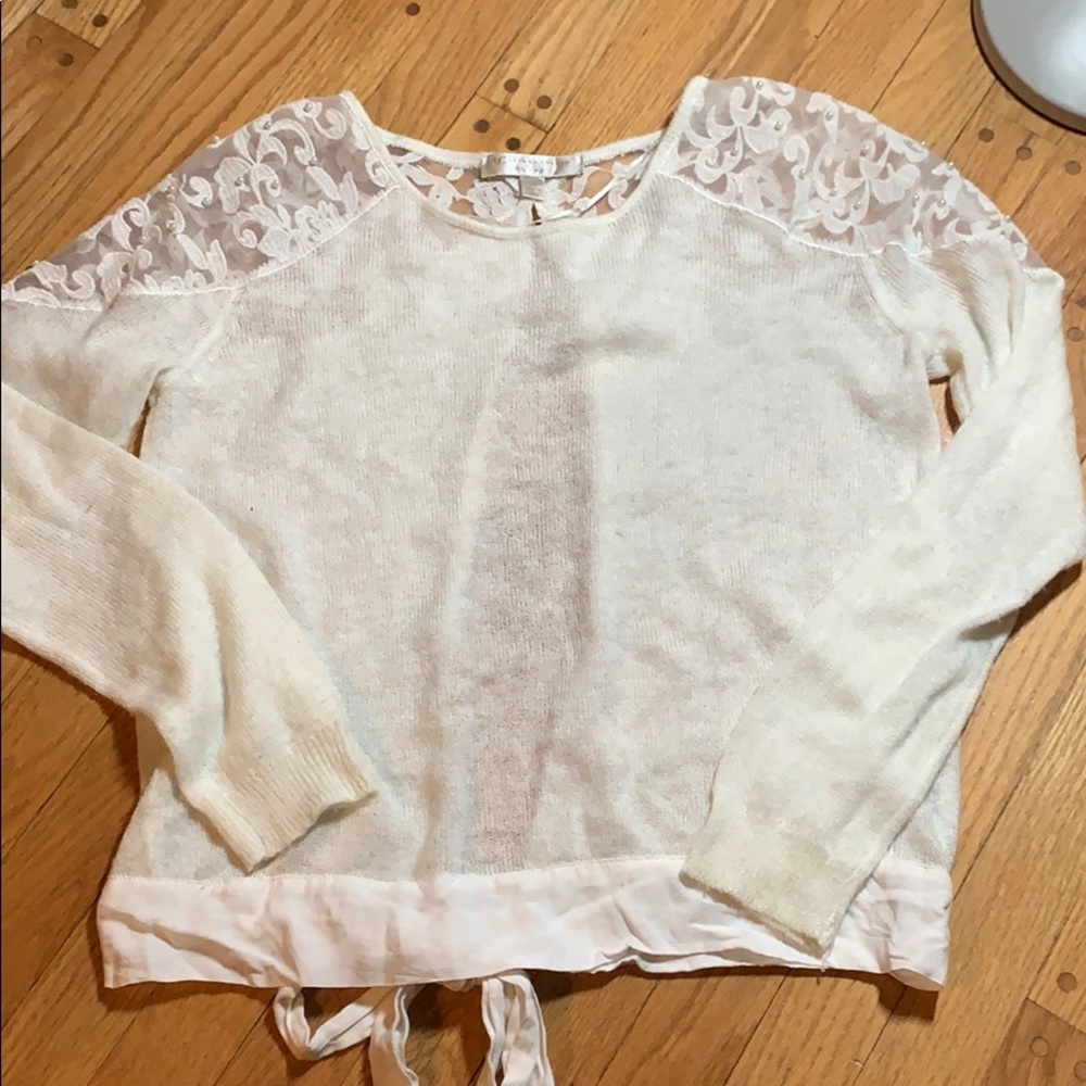 Lauren Conrad White Blouse open back
